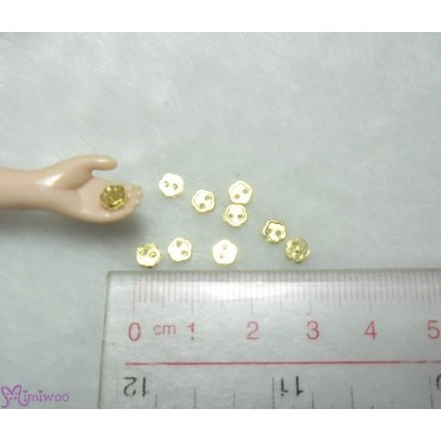 DIY Materials 4mm Metal Mini Button Flower Gold (10pcs) NDB035GLD